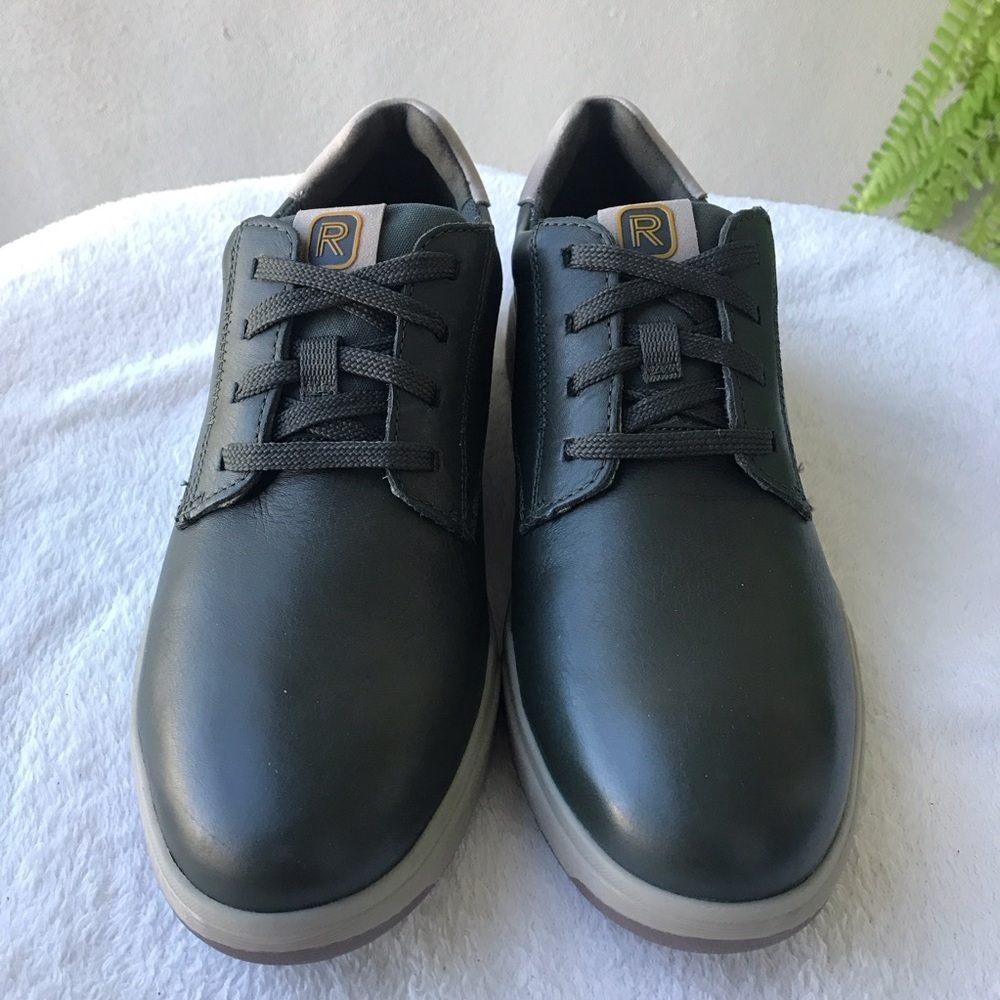 Rockport Bronson trutech lace up plain toe olive green men’s size 8.5 n…